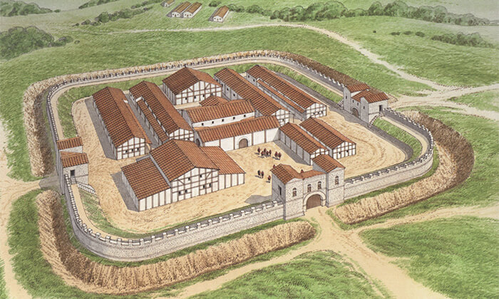 Skica manjeg logora rimskih pomoćnih jedinica (Osprey ilustracija)