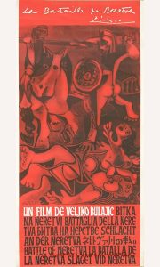 Plakata Pikasa za film "Bitka na Neretvi za englesko tržište"