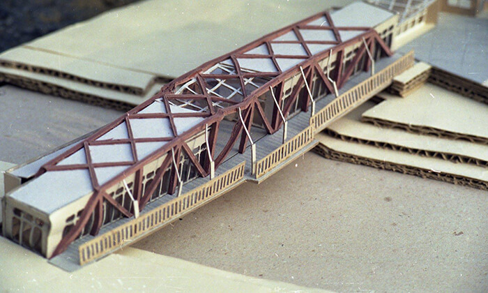 Maketa preuređenog starog železničkog mosta