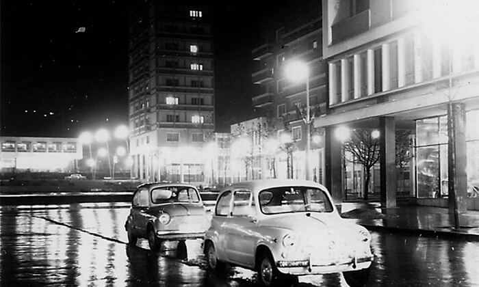 Fotografija Vlajka Kovačevića trga i fića iz 1966.