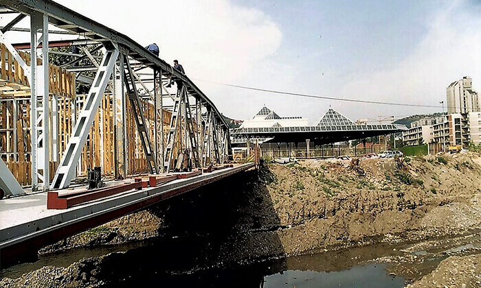 Izgradnja na mostu 1993/4
