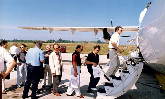 Atmosfera pred let Jatovog čarter aviona, jul 1995.