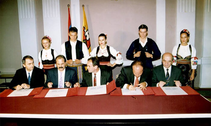 Potpisivanje Povelje o bratimljenju, septembar 1996.