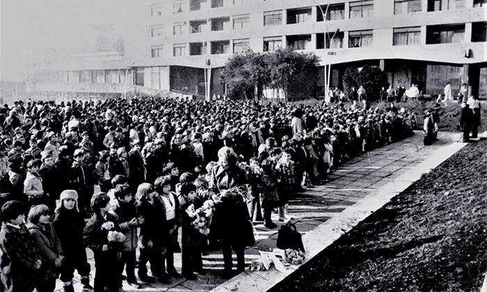 Doček štafete na Trgu 1981. (foto Dulanovićev sin)