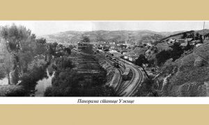 Panorama užičke železničke stanice 1952.