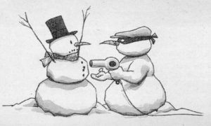 Sneško u karikaturi