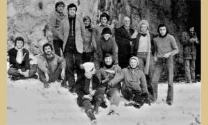 Milan Popović sa svojim planinarima Planinarskog društva "Zlatibor" u Potpeću