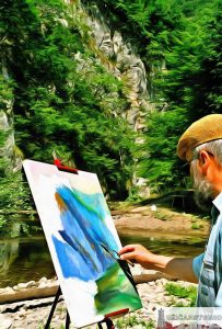 Сликар Обрад Јовановић, Пицин Вир, август 2001.год.