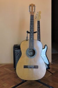 Akustična gitara koju je Ilija Smiljanić dobio na Rok izlogu 2 kao najbolji gitarista.