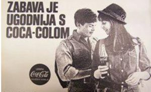Plakat iz reklamne kampanje za Koka Kolu 1968.