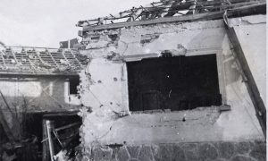 Prohorova kuća posle bombardovanja.