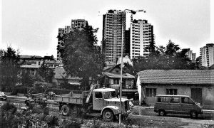 Pogled preko reke iz ćirine parne mašine