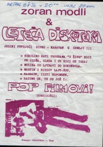 Letak Leteće diskoteke Zorana Modlija