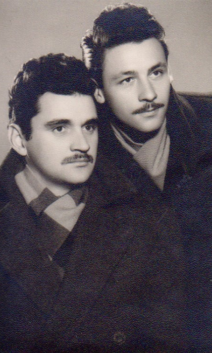 Mladi Rako Španac desno sa kumom Mišom Milovanovićem