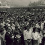 Užičani okupljeni na Teretnoj stanici u Krčagovu 3. jula 1972. godine