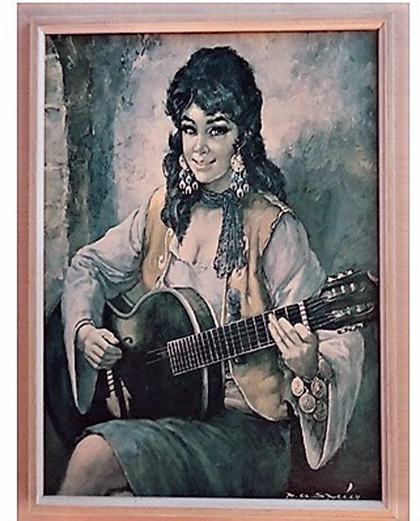 Omiljena slika “Ciganka sa gitarom” uočljiva u mnogim užičkim kućama i stanovima sedamdesetih