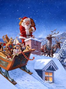 Čestitka Sa Deda Mrazom posle reklamnog uticaja Kokakole koja ga je uzela kao zaštitni znak