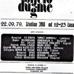 Plakat za rok spektakl 1979. Beograd stadion JNA