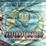 Petsto milijardi dinara s likom Jovana Jovanovića Zmaja iz 1993. godine.